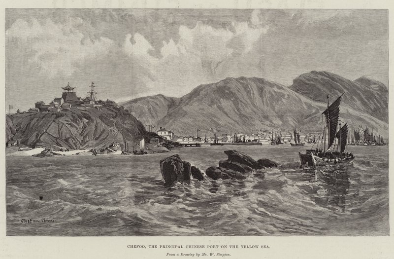 Chefoo, hlavní čínský přístav na Žlutém moři od William Crimea Simpson