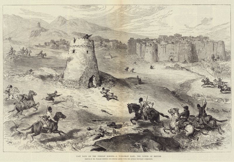Minulé dny na perských hranicích, Turkomanský nájezd, Věž útočiště od William Crimea Simpson