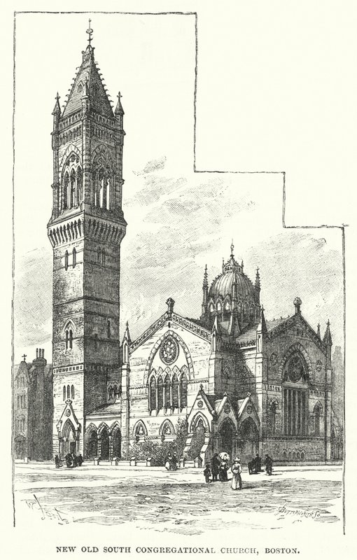 New Old South Congregation Church, Boston od William Henry James after Boot