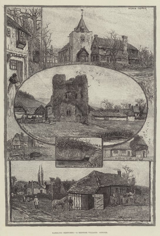 Rambling Sketches, kentish Village, Otford od William Rainey