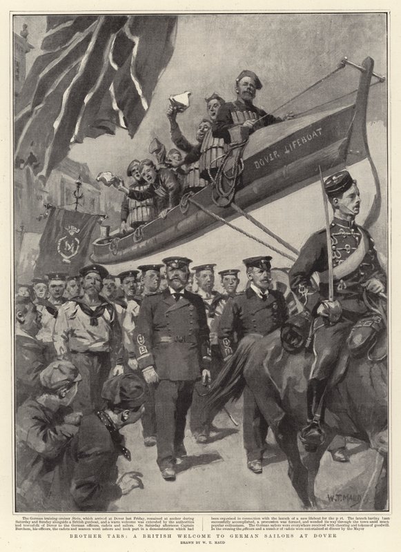 Bratr Tars, britské přivítání německých námořníků v Doveru od William T. Maud