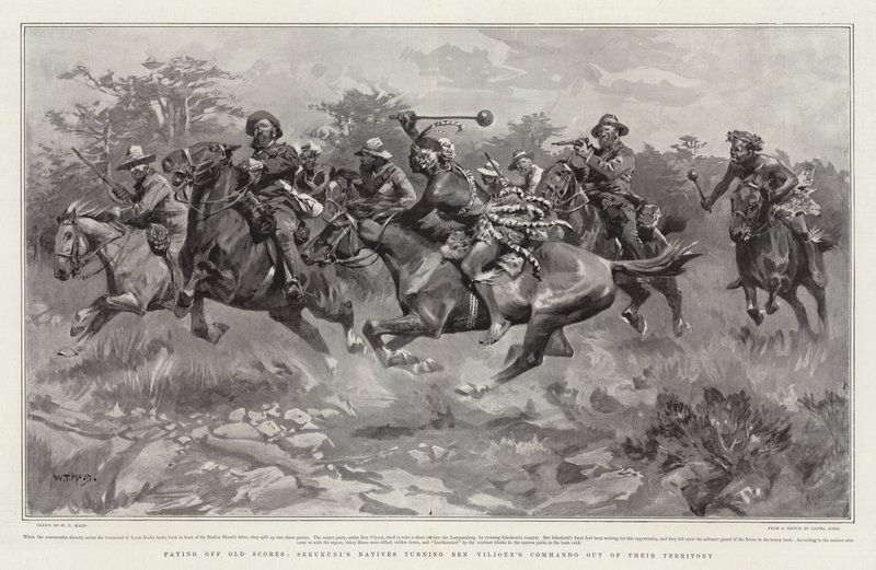 Domorodci Sekukuni spláceli staré skóre a obraceli Ben Viljoenovo komando ze svého území od William T. Maud