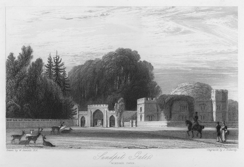 Sandpit Gate, Windsor Park (rytina) od William (after) Daniell