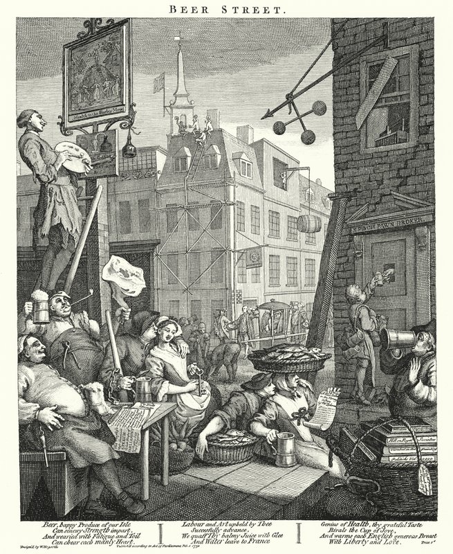 Beer Street (rytina) od William (after) Hogarth