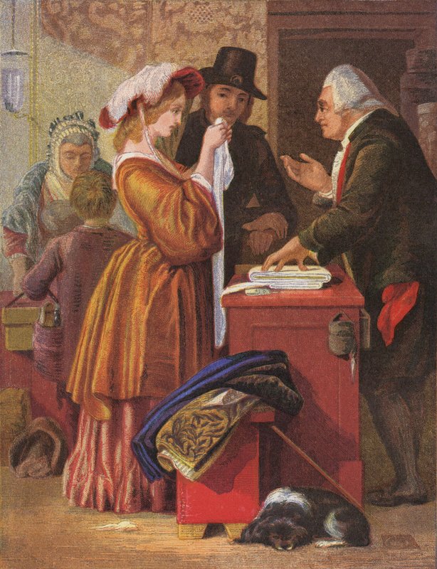 Výběr svatebních šatů (barevná litografie) od William (after) Mulready