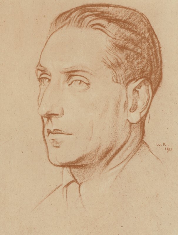 Compton Mackenzie (litho) od William (after) Rothenstein