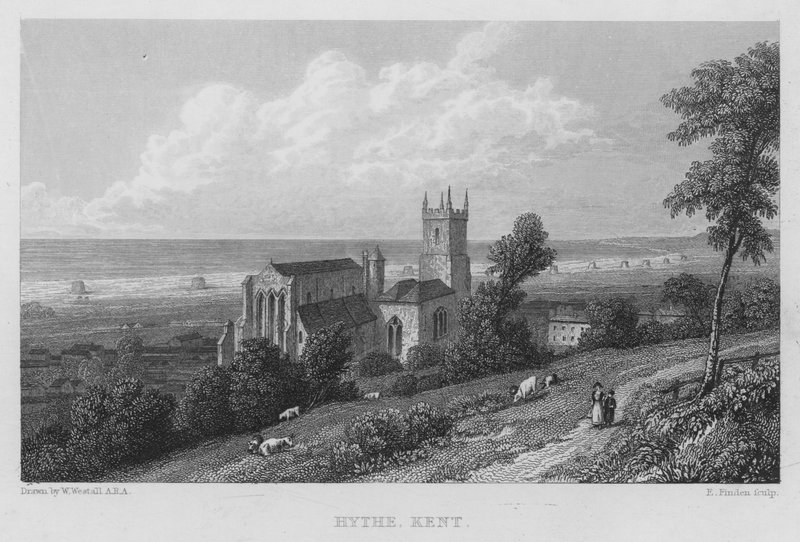 Hythe, Kent (rytina) od William (after) Westall
