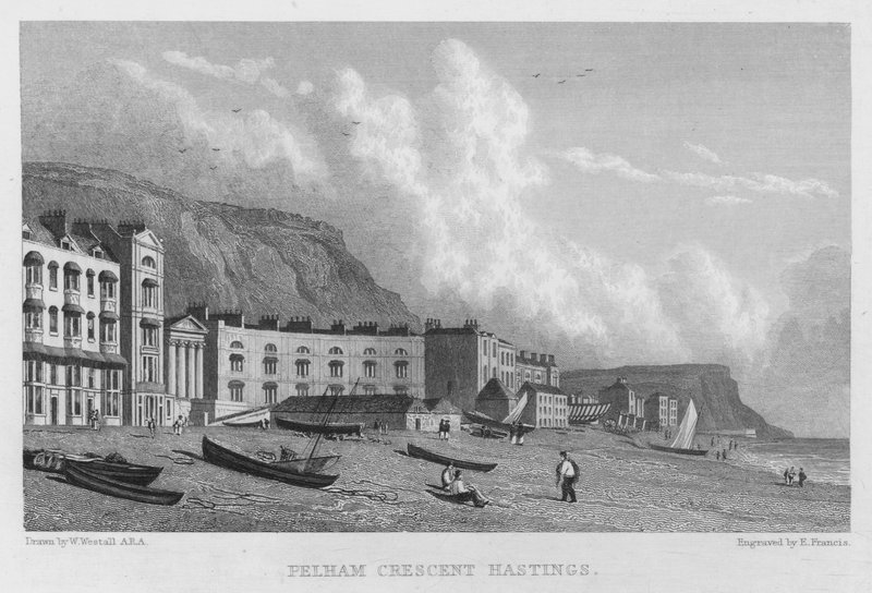 Pelham Crescent, Hastings (rytina) od William (after) Westall