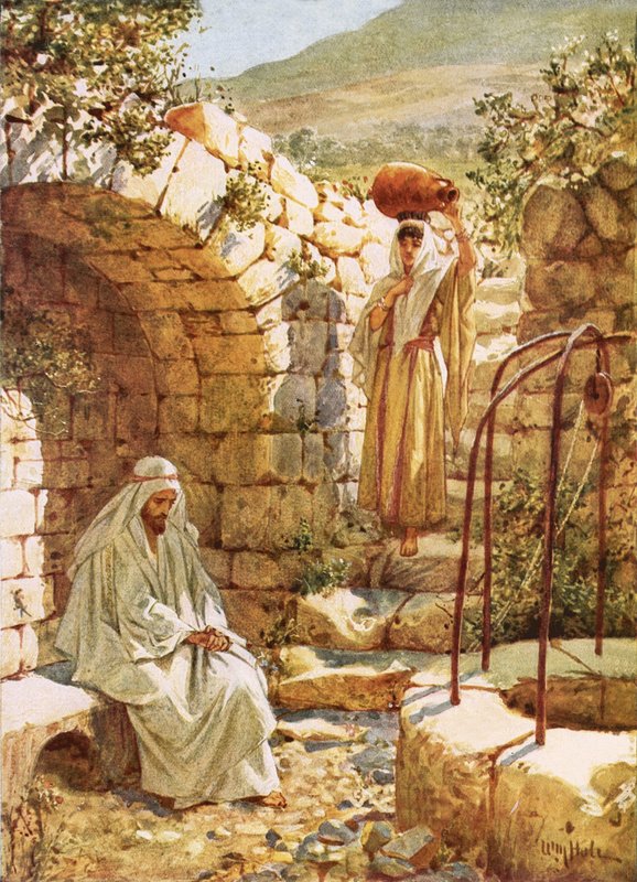 Jesus resting by Jacob