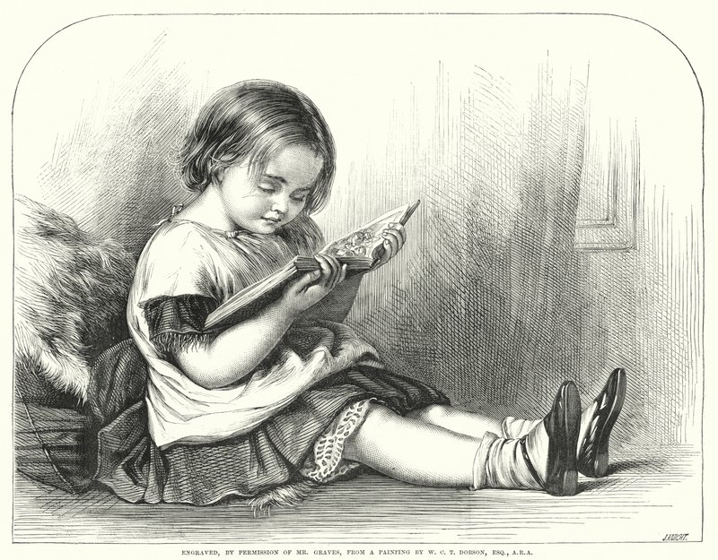 čtení (rytí) od William Charles Thomas (after) Dobson