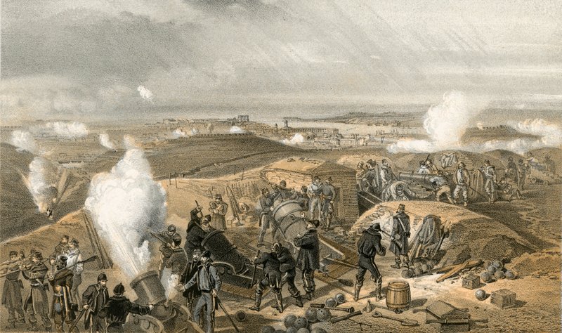 Horký den v Batteriích od William Crimea Simpson