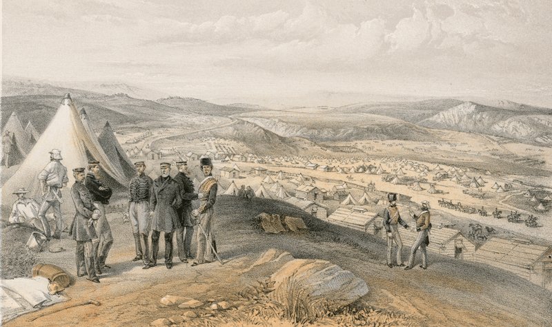 Jezdecký tábor, 9. července 1855 od William Crimea Simpson
