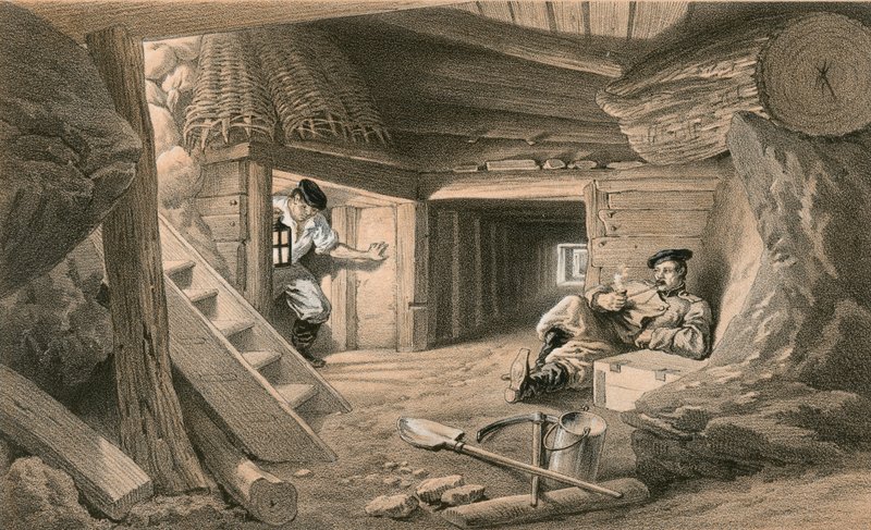 Důl v Bastion du Mat od William Crimea Simpson