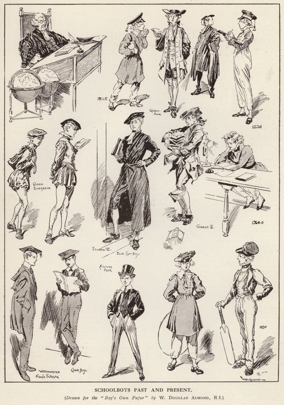 Školáci v průběhu věků (litho) od William Douglas Almond