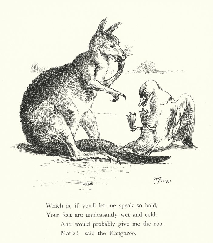 The Duck And The Kangaroo (rytina) od William Foster