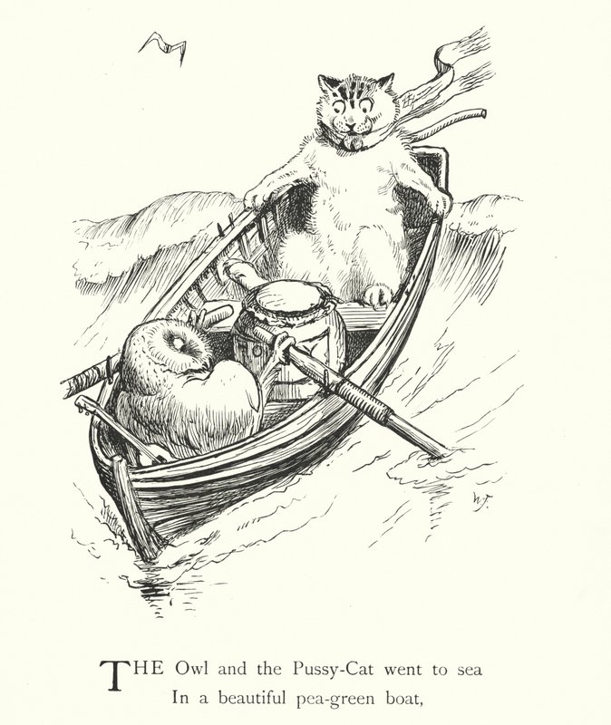 The Owl And The Pussy Cat (rytina) od William Foster