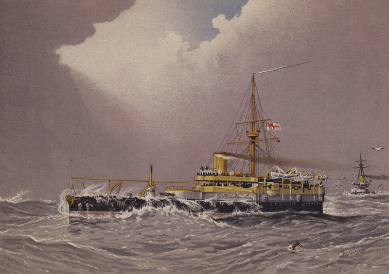 HMS Hero, bitevní loď 2. třídy od William Frederick Mitchell