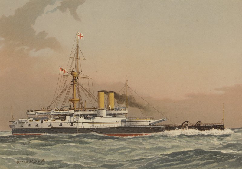 HMS Victoria, bitevní loď 1. třídy od William Frederick Mitchell