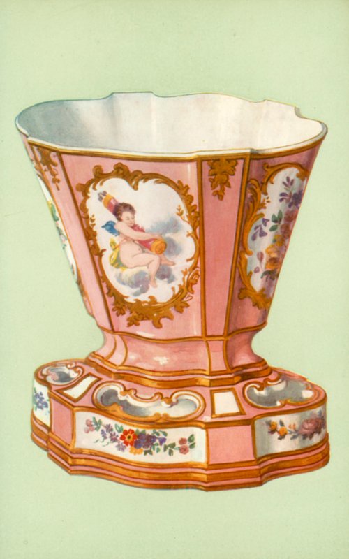 Váza, Sevres, růže Pompadour (barva lito) od William Gibb