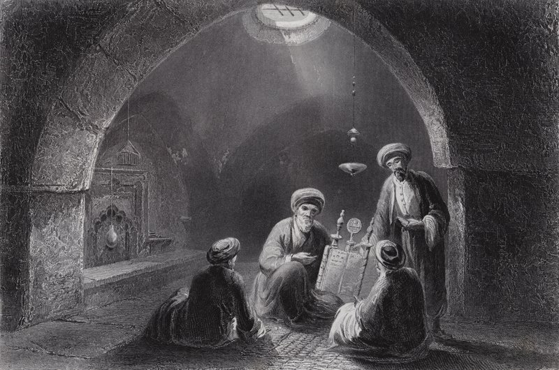 Kniha zákona (rytina) od William H. Bartlett