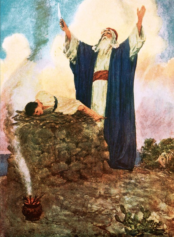 Abraham obětoval Izáka od William Hatherell