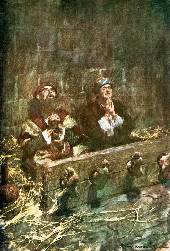 Pavel a Silas ve vězení od William Hatherell