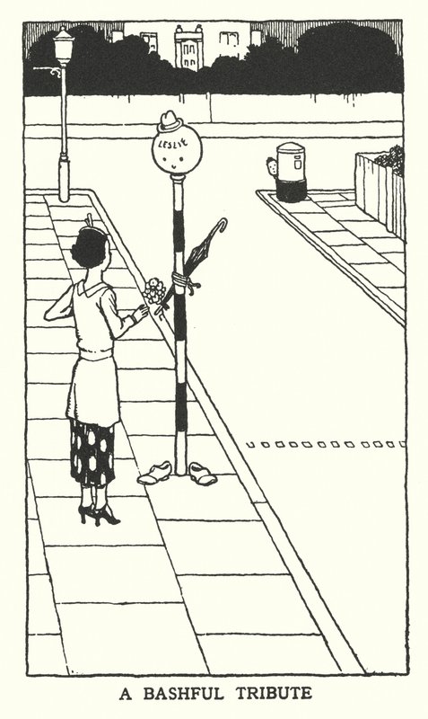 Stydlivá pocta (litho) od William Heath Robinson