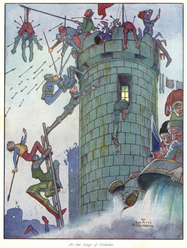Při obléhání Orleansu od William Heath Robinson