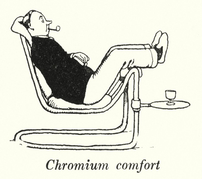 Chromový komfort (litho) od William Heath Robinson