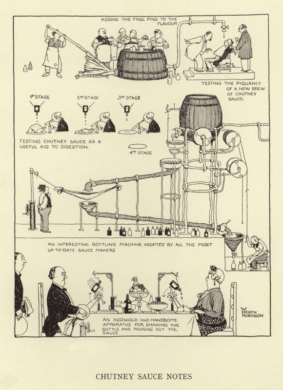 Poznámky k omáčce chutney od William Heath Robinson