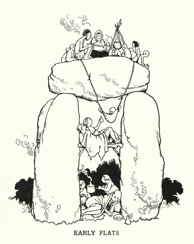 Rané byty (litho) od William Heath Robinson