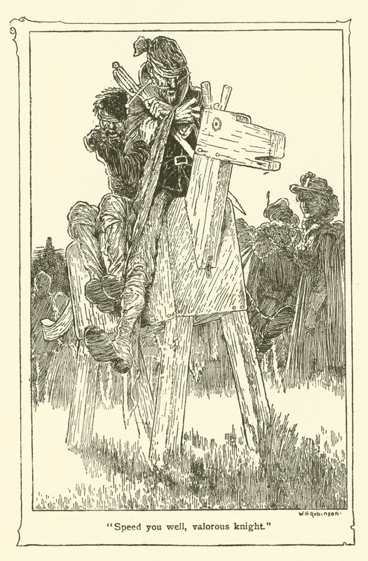 Ilustrace pro Dona Quijota (litho) od William Heath Robinson