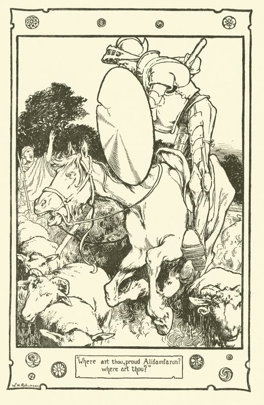 Ilustrace pro Dona Quijota (litho) od William Heath Robinson
