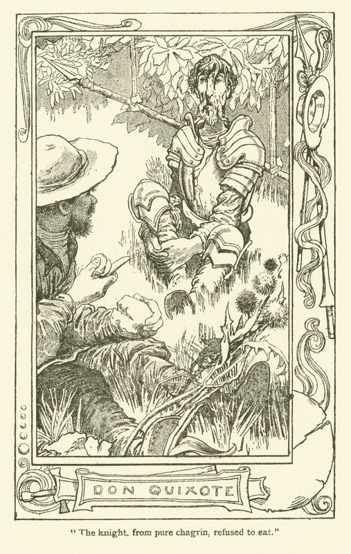 Ilustrace pro Dona Quijota (litho) od William Heath Robinson
