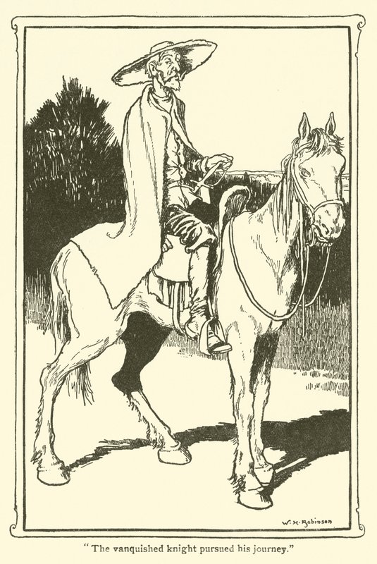Ilustrace pro Dona Quijota (litho) od William Heath Robinson