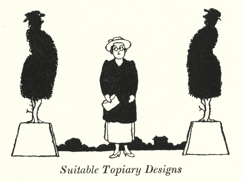 Vhodné vzory topiary (litho) od William Heath Robinson