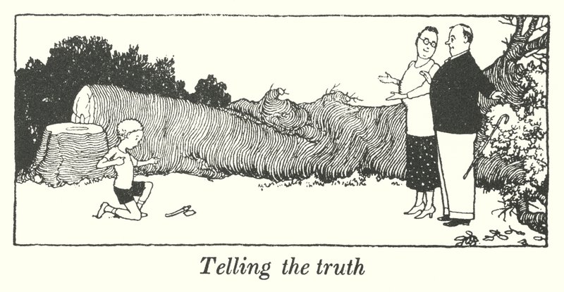 Říkat pravdu (litho) od William Heath Robinson