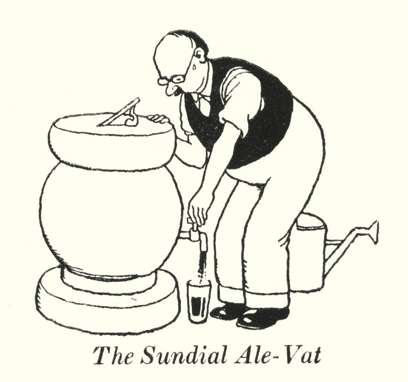The Sundial Ale-Vat (litho) od William Heath Robinson