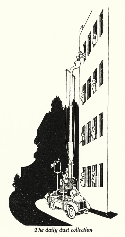 Každodenní sběr prachu (litho) od William Heath Robinson