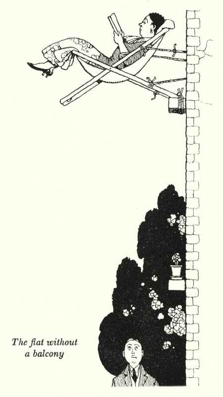 Byt bez balkonu (litho) od William Heath Robinson
