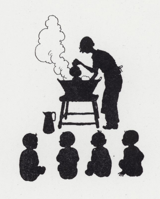 Mytí miminek (litho) od William Heath Robinson