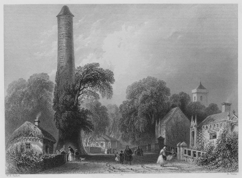 Clondalkin (rytina) od William Henry (after) Bartlett