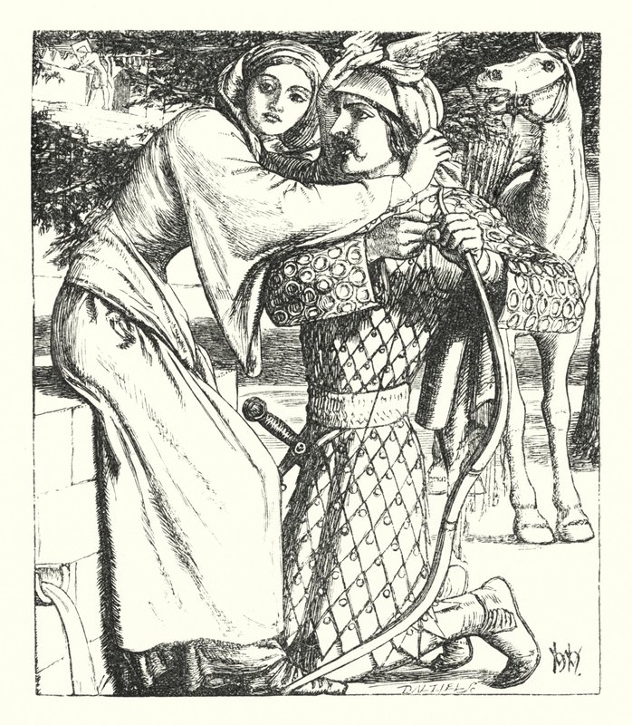 Balada o Orianě (rytina) od William Henry (after) Hunt