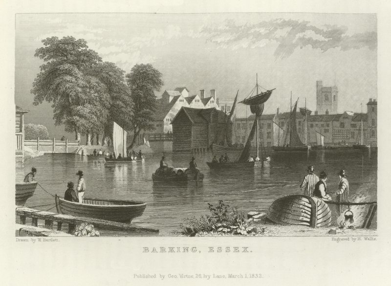 Barking, Essex od William Henry Bartlett