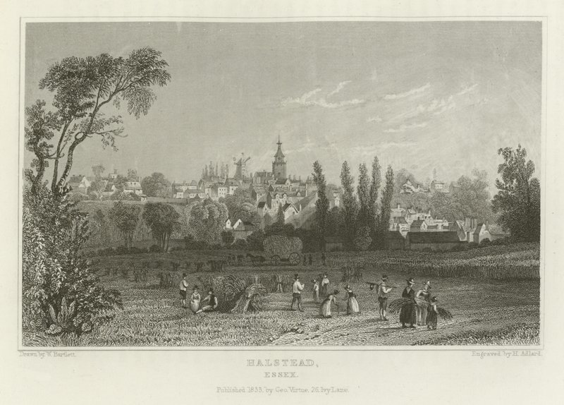 Halstead, Essex od William Henry Bartlett