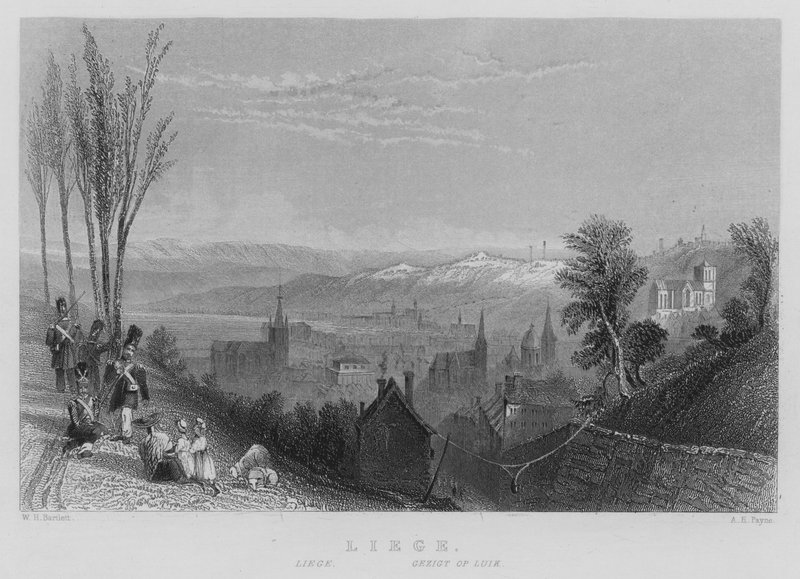 Liege (rytina) od William Henry Bartlett