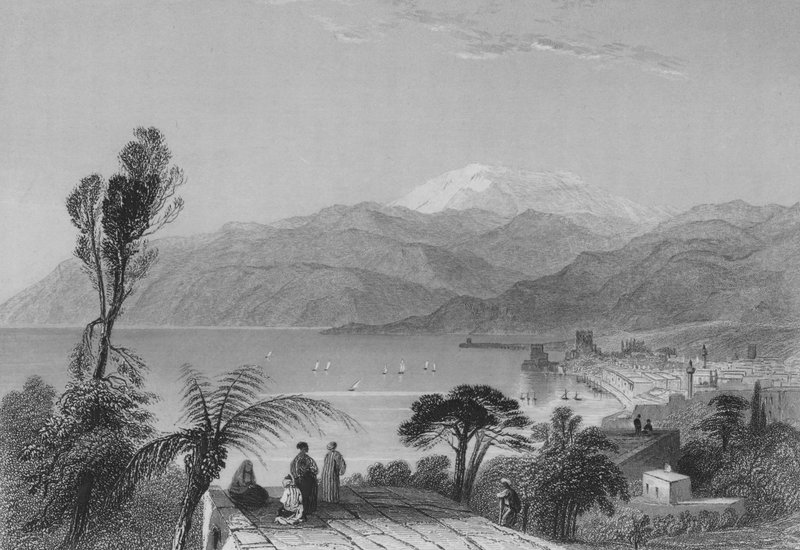 Mount Lebanon (rytina) od William Henry Bartlett