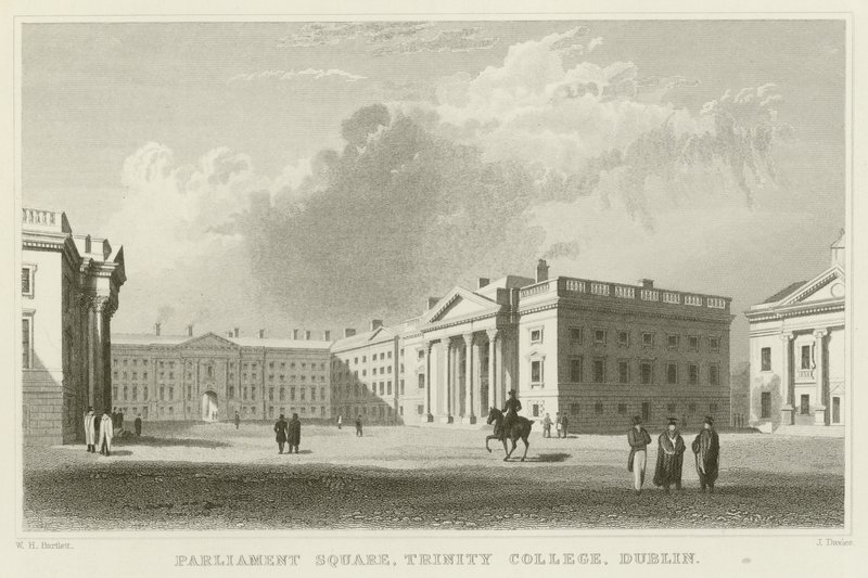 Parliament Square v Dublinu od William Henry Bartlett