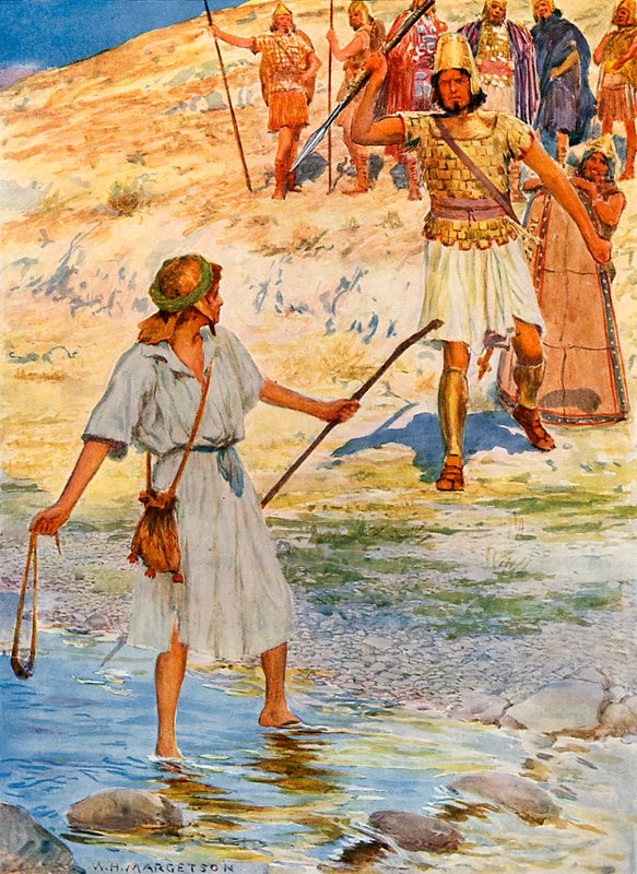 David a Goliáš od William Henry Margetson