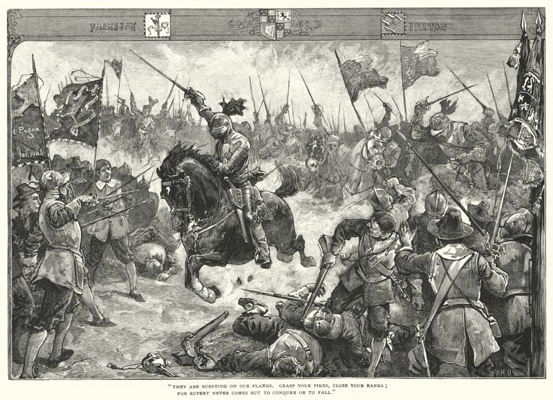Bitva o Naseby (rytina) od William Heysham (after) Overend